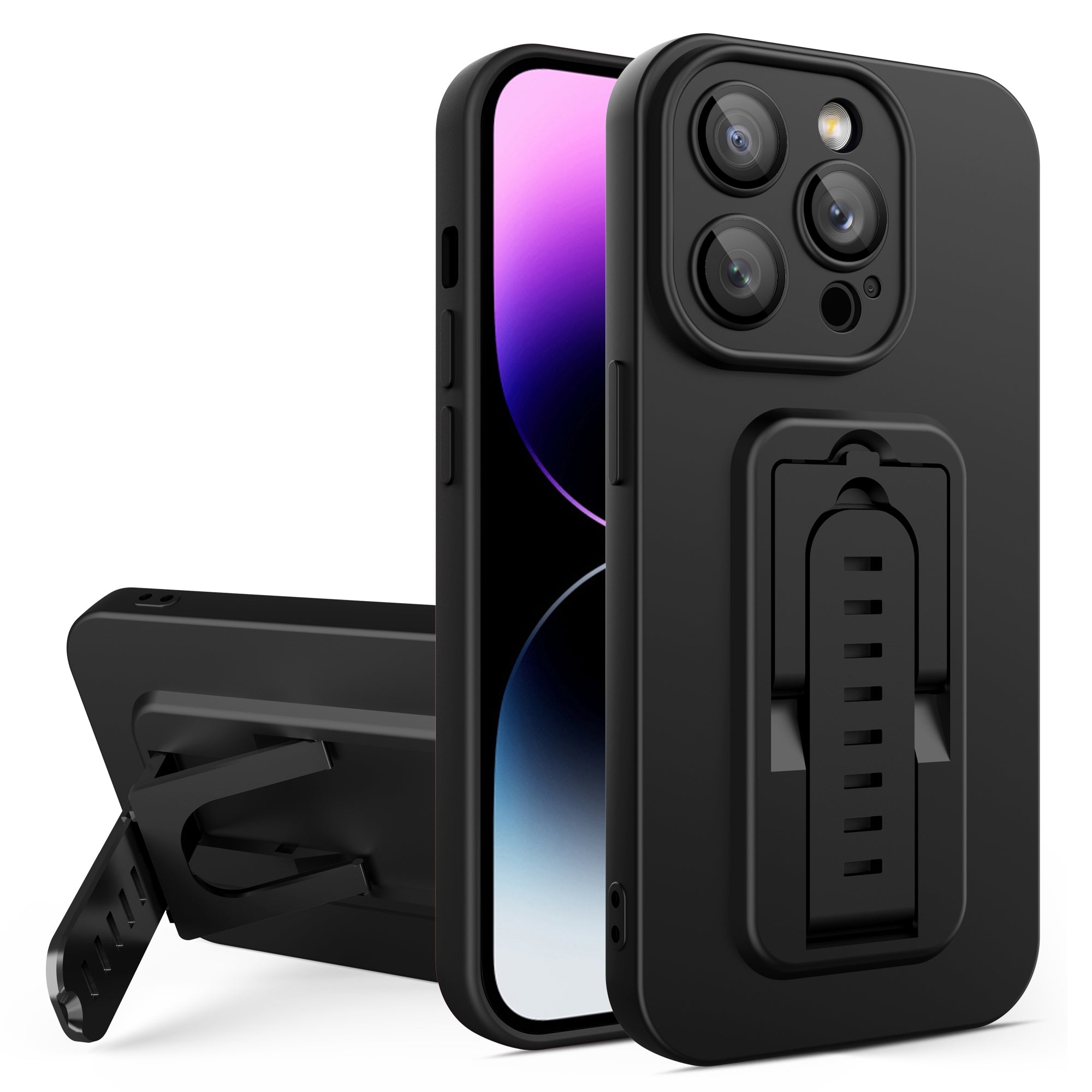 For iPhone 14 Pro Max Glass Camera Film Phone Cover Adjustable Kickstand Phone Case For iPhone 14 Pro Max Glass Camera Film Phone Cover Adjustable Kickstand Phone Case